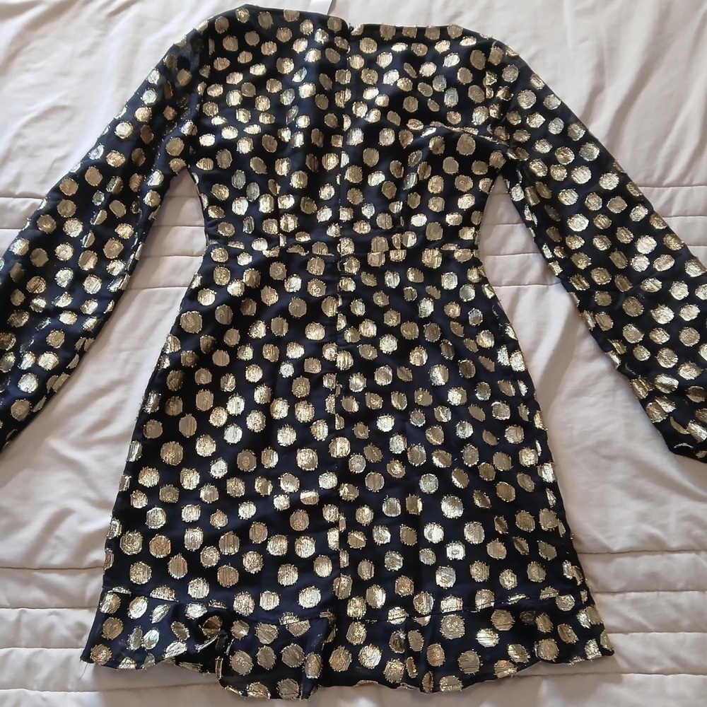 For Love And Lemons Black and Gold Long Sleeve Dress - Picture 10 of 11